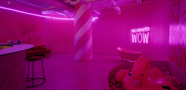 Фламинго. Розовый лофт-зал для мероприятий