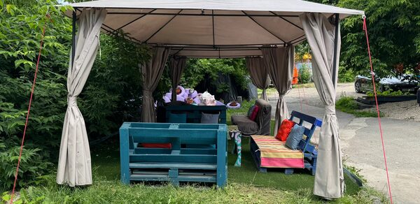 Лофт с верандой и мангалом