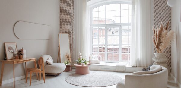Bright room for family celebrations