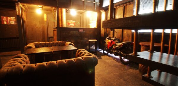 Duplex loft with motorcycle 