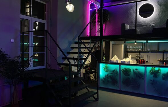 The Portal. Тёмный неоновый лофт