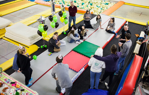 Батутный зал для вечеринок и праздников