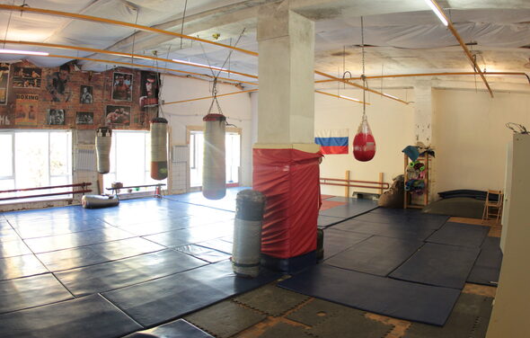Sports hall with large windows