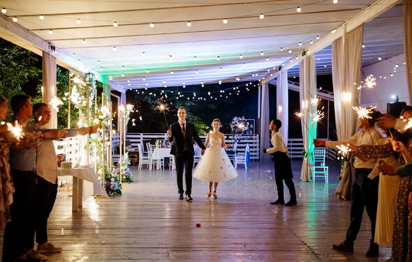 Open veranda in the park