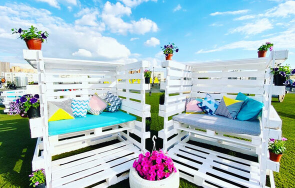 Крыша с видом на город