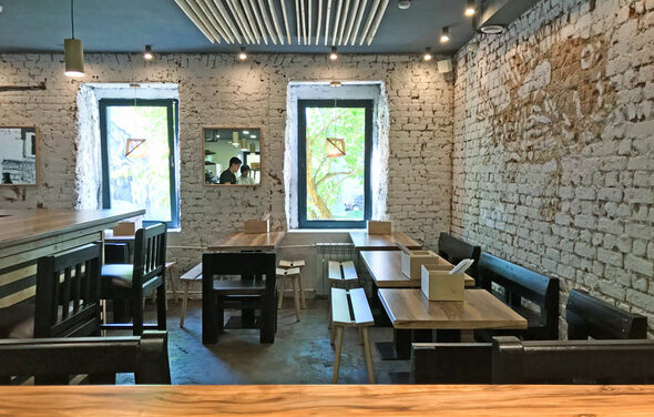 Бар для вечеринок с открытой кухней