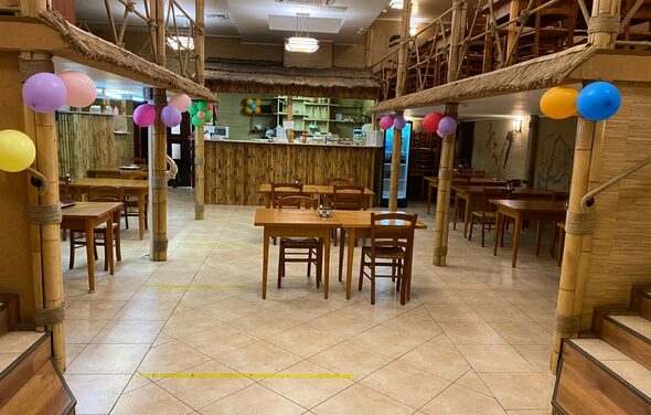 Japanese style two-level banquet hall