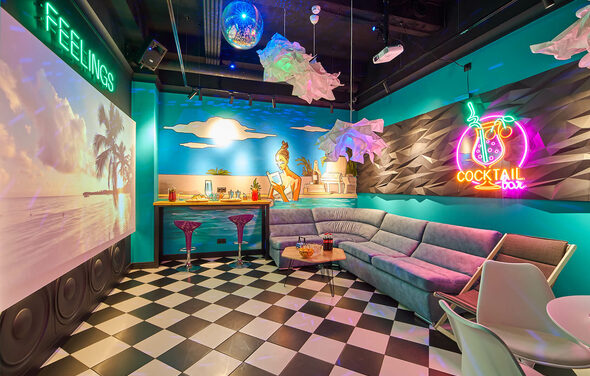 Лофт-зал в пляжном стиле