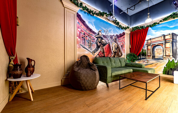 Лофт-зал в стиле старинного города