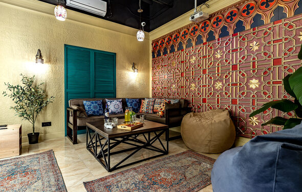Лофт-зал в стиле восточного отеля 