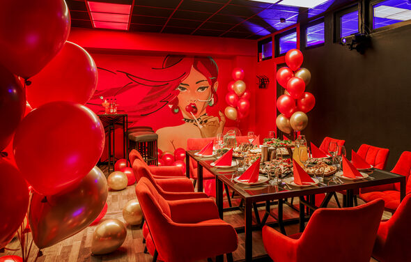 ИглуБар. Bad girl. Тёмный лофт в красных оттенках