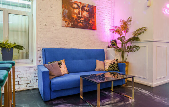 Уютный лофт с отдельным входом и внутренним двором с барбекю