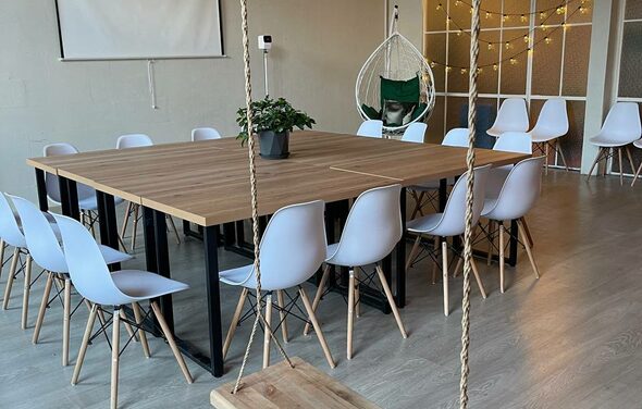 Art loft Зонированное яркое пространство