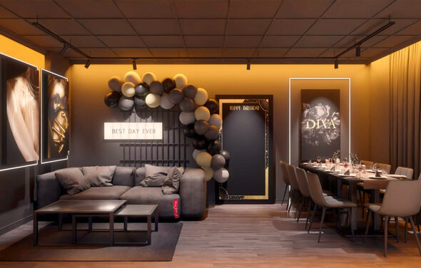 Оникс. Стилизованный лофт-зал