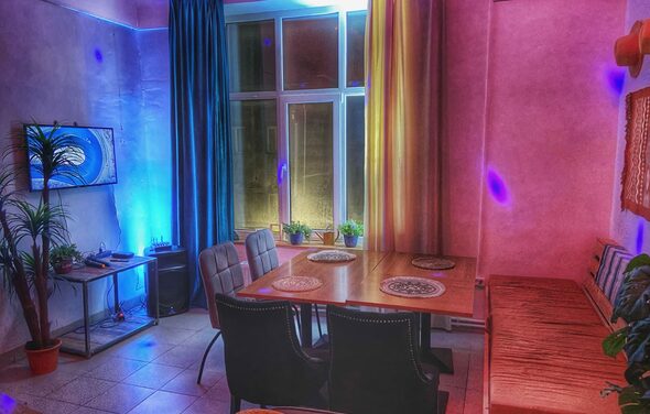 Двухуровневый лофт с растениями