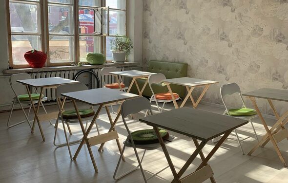 Светлый зал 30 кв. м с естественным светом