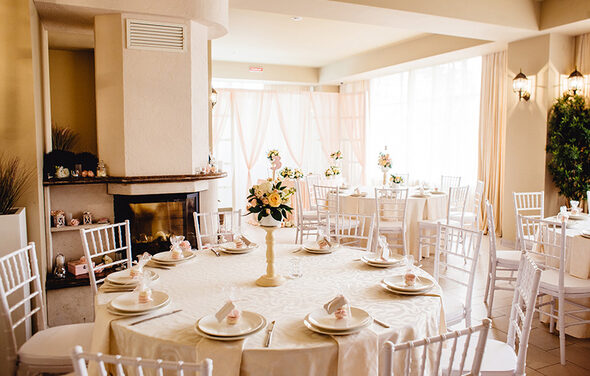 Дизайн Холл. Банкетный зал с камином