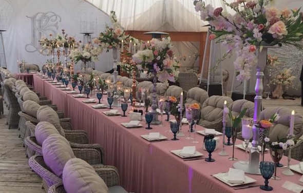 River club Moscow. Шатер для банкета