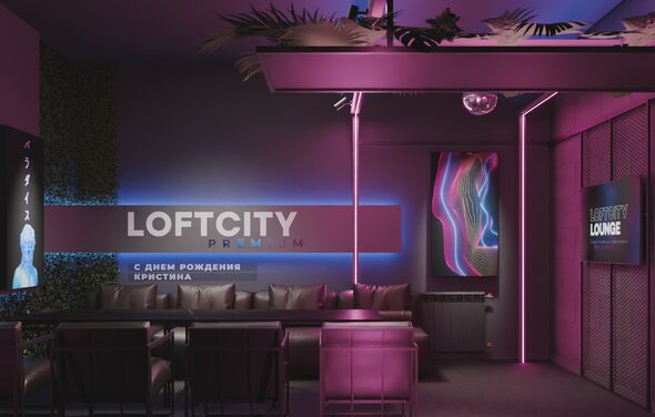 Стильный лофт с авторским дизайном с верандой на крыше