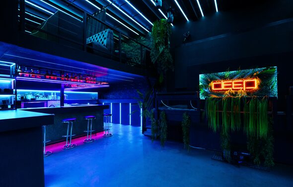 Deep. Двухуровневый неоновый клуб