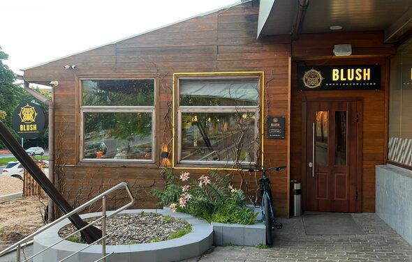 Blush Lounge. Банкетный зал с зеленью