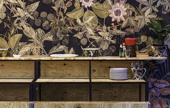 Лофт для вечеринок с коктейльным баром 