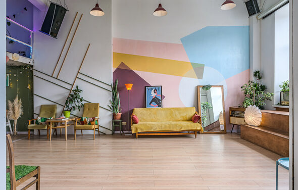 Светлый и тёплый лофт