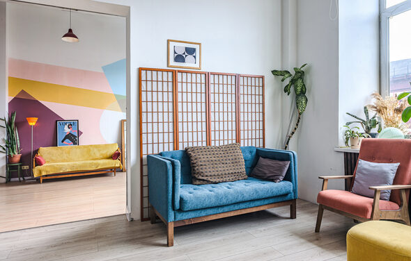 Светлый и тёплый лофт