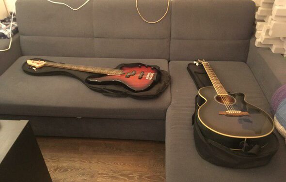 Лофт для репетиций с музыкальными инструментами