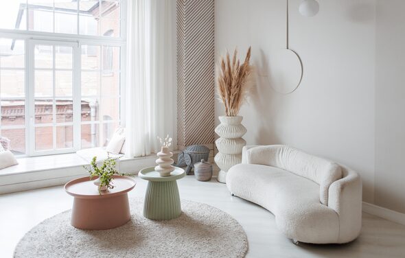 Bright room for family celebrations