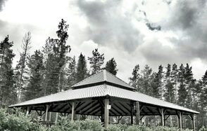 Бар МОТОР. Крытая беседка за городом СПб