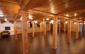 Двухэтажный деревянный лофт