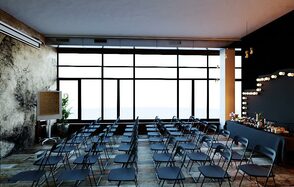 Apriori Photo Темный лофт с панорамными окнами