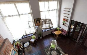 Пентхаус Поднебесная. Уютный лофт с действующим камином