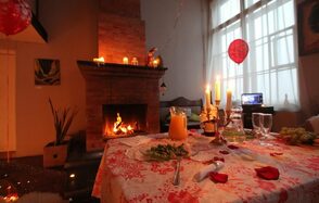 Пентхаус Поднебесная. Уютный лофт с действующим камином