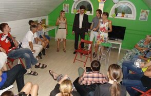 Лофт Домик Лофт в мансарде для праздника