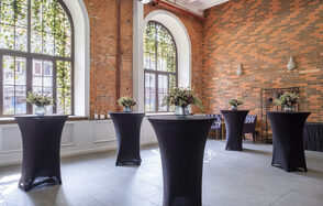 Brick loft with large windows