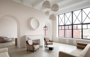 Modern loft with panoramic windows