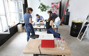 Светлый панорамный лофт в центре 