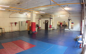 Sports hall with large windows