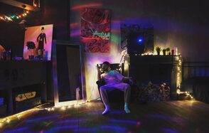 Лофт с камином на юге города