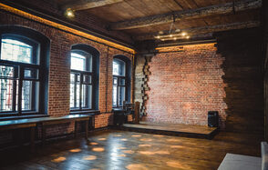 Two-story loft in a historic building 