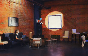 Оборудованный лофт со сценой