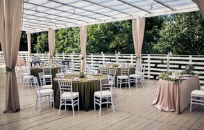 Open veranda in the park