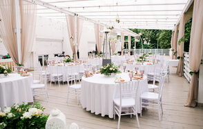 Open veranda in the park