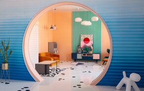 Vanguard Studio. Яркий лофт с неоновой подсветкой