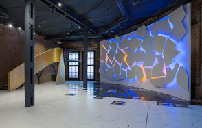 Sala banchetti con decorazioni di design 