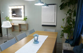 Светлый зал с растениями