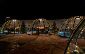 Igloobar. Иглу на крыше в центре