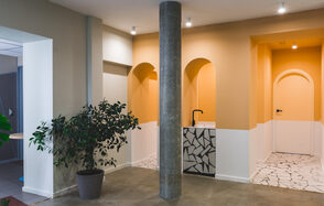 Двухуровневый лофт с живыми растениями